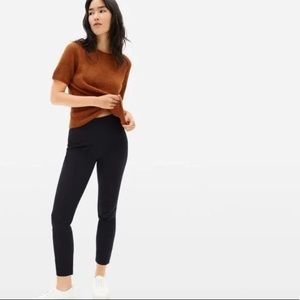 Everlane Black Side-Zip Stretch Cotton Pant